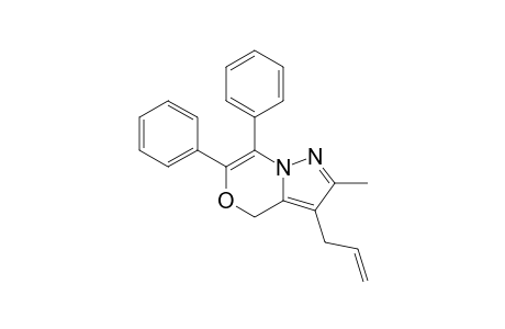 2-methyl-6,7-di(phenyl)-3-prop-2-enyl-4H-pyrazolo[1,5-d][1,4]oxazine