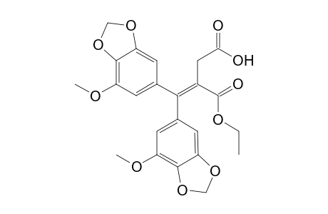 Ethyl 2-carboxymethyl-3,3-di(3-methoxy-4,5-methylenedioxy)phenylacrylate