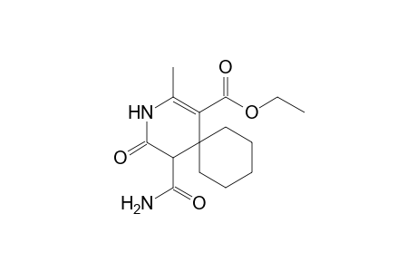 5-Ethoxycarbonyl-6-methyl-2-oxo-1,2,3,4-tetrahydrospiro[pyridine-4,1'-cyclohexane]-3-carbox-amide