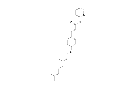 (E)-N-(PYRIDIN-2-YL)-3-{4-[(E)-3,7-DIMETHYLOCTA-2,6-DIENYLOXY]-PHENYL}-PROP-2-ENAMIDE