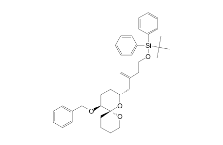 (2R*,5S*,6S*)-2-[2'-(2''-TERT.-BUTYLSILYLDIPHENYLSILYLOXYETHYL)-PROP-2'-ENYL]-5-BENZYLOXY-1,7-DIOXASPIRO-[5.5]-UNDECANE