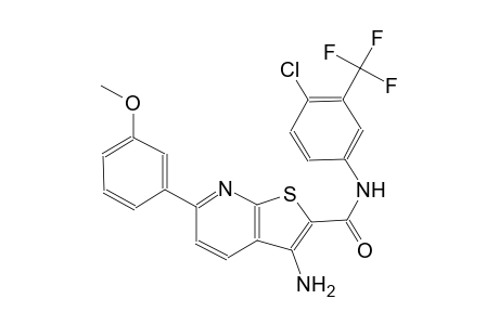 3-amino-N-[4-chloro-3-(trifluoromethyl)phenyl]-6-(3-methoxyphenyl)thieno[2,3-b]pyridine-2-carboxamide