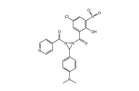 1-(5-CHLORO-3-NITROSALICYLOYL)-3-[p-(DIMETHYLAMINO)PHENYL]-2-ISONICOTINOYLDIAZIRIDINE