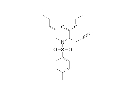 (E)-2-[[(4-METHYLPHENYL)-SULFONYL]-2-HEXENYLAMINO]-4-PENTYNOIC-ACID-ETHYLESTER