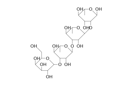 B-D-Galactopyranosyl-(1->3)-A-L-rhamnopyranosyl-(1->3)-A-L-rhamnopyranosyl-(1->)-L-rhamnopyranose