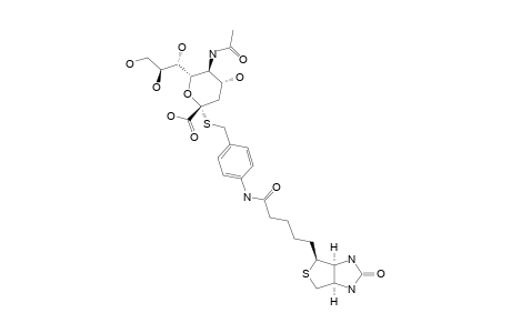 S-D-BIOTINOYL-4-AMINOBENZYL-5-ACETAMIDO-3,5-DIDEOXY-2-THIO-D-GLYCERO-ALPHA-D-GALACTO-2-NONULOPYRANOSIDONIC-ACID