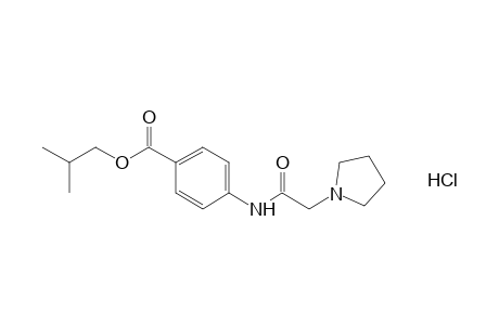 p-[2-(1-pyrrolidinyl)acetamido]benzoic acid, isobutyl ester, hydrochloride