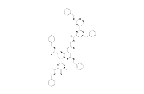 N-(CARBOBENZOXY)-L-SERYL-O-BENZYL-L-SERYL-GLYCYL-4-BENZYL-L-ASPARTYL-BENZYL-L-GLUTAMYL-O-BENZYL-L-THREONINE-METHYLESTER