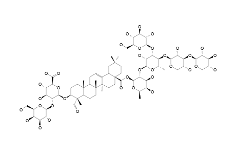 LOBATOSIDE-J;3-O-BETA-[GALACTOPYRANOSYL-(1->2)-GLUCURONOPYRANOSYL]-GYPSOGENIN-28-O-XYLOPYRANOSYL-(1->3)-XYLOPYRANOSYL-(1->4)-[GLUCOPYRANOSYL-(1->3)