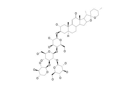 (25R)-2-ALPHA,3-BETA-DIHYDROXY-5-ALPHA-SPIROST-9-EN-12-ONE-3-O-[O-BETA-D-GLUCOPYRANOSYL-(1->2)-O-[BETA-D-XYLOPYRANOSYL-(1->3)]-O-BETA-D-GLUCOPYRAN