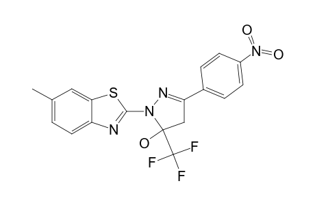 1-(6'-METHYLBENZOTHIAZOL-2'-YL)-3-(PARA-NITROPHENYL)-5-HYDROXY-5-TRIFLUOROMETHYL-PYRAZOLE