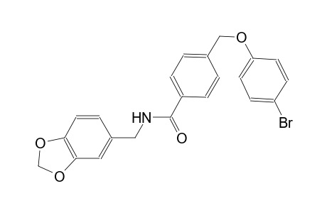 N-(1,3-benzodioxol-5-ylmethyl)-4-[(4-bromophenoxy)methyl]benzamide