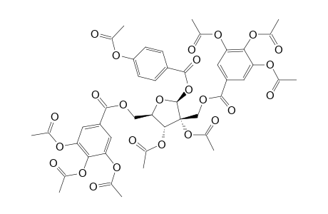 1-O-(4-HYDROXYBENZOYL)-2',5-DI-O-GALLOYL-BETA-D-HAMAMELOFURANOSE-PERACETATE