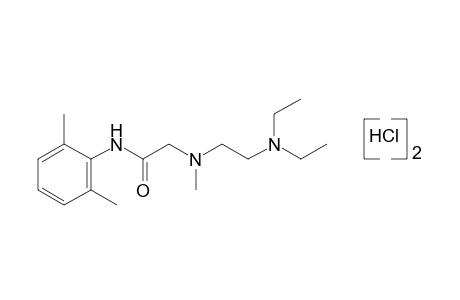 2-{[2-(diethylamino)ethyl]methylamino}-2',6'-acetoxylidide, dihydrochloride