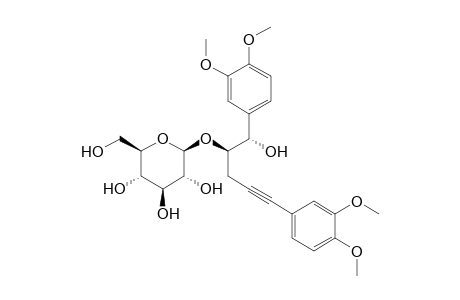 .beta.-D-Glucopyranoside, 4-(3,4-dimethoxyphenyl)-1-[(3,4-dimethoxyphenyl)hydroxymethyl]-3-butynyl, [S-(R*,S*)]-