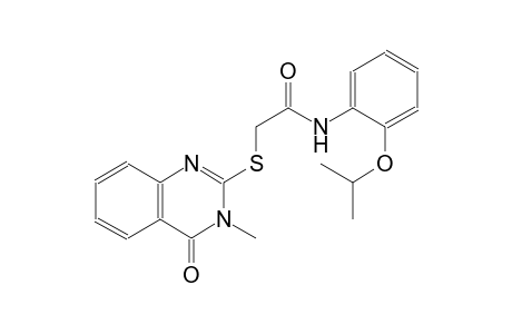 N-(2-Isopropoxyphenyl)-2-[(3-methyl-4-oxo-3,4-dihydro-2-quinazolinyl)sulfanyl]acetamide