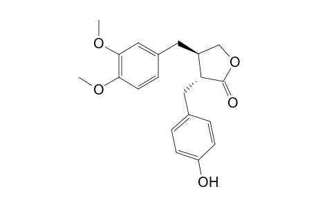 (3R,4R)-3-(4-hydroxybenzyl)-4-veratryl-tetrahydrofuran-2-one