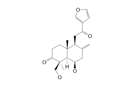 KELLERMANDIOLDIONE;15,16-EPOXY-6-BETA,19-DIHYDROXY-LABDA-8(17),13(16),14-TRIEN-3,12-DIONE