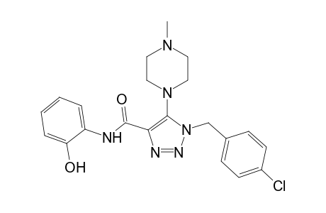 1H-1,2,3-Triazole-4-carboxamide, 1-[(4-chlorophenyl)methyl]-N-(2-hydroxyphenyl)-5-(4-methyl-1-piperazinyl)-