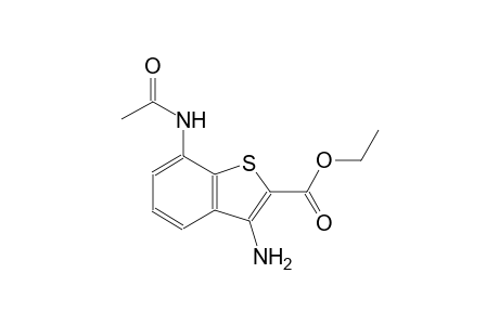 benzo[b]thiophene-2-carboxylic acid, 7-(acetylamino)-3-amino-, ethyl ester