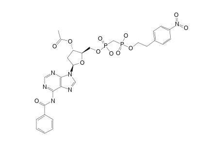 P(1)-[2-(4-NITROPHENYL)-ETHYL]-P(2)-(2'-DEOXY-3'-O-ACETYL-N(6)-BENZOYL-ADENOSIN-5'-YL)-METHYLENEBIS-(PHOSPHONATE)