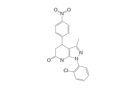 1-(2-CHLOROPHENYL)-4-(4-NITROPHENYL)-3-METHYL-4,5-DIHYDROPYRAZOLO-[3,4-B]-PYRIDIN-6-ONE