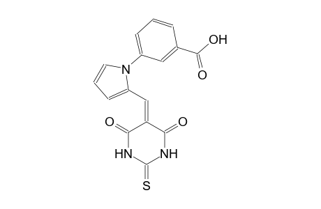 3-{2-[(4,6-dioxo-2-thioxotetrahydro-5(2H)-pyrimidinylidene)methyl]-1H-pyrrol-1-yl}benzoic acid