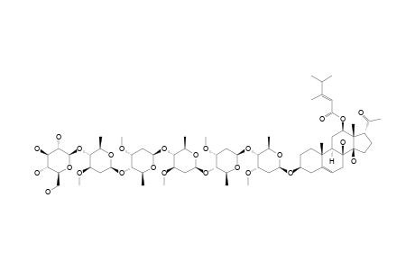 CYNANCHOGENIN-3-O-BETA-D-GLUCOPYRANOSYL-(1->4)-BETA-D-OLEANDROPYRANOSYL-(1->4)-BETA-D-CYMAROPYRANOSYL-(1->4)-BETA-D-OLEANDROPYRANOSYL-(1->4