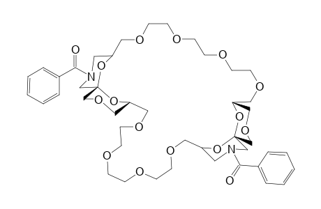 (E,E),(E,E)-(1S,5R,18S,22S,26R,39S)-N,N'-Benzoyl-3,7,10,13,16,24,28.31,34,37,43,44,45,46-tetradecaoxa-20,41-diazatetracyclo[42.1(1,5).1(18.22).1(22,26).1(1,39)]hexatetracontane