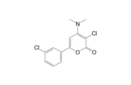 3-chloro-6-(m-chlorophenyl)-4-(dimethylamino)-2H-pyran-2-one