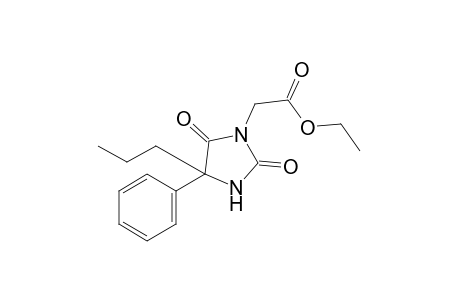 2,5-dioxo-4-phenyl-4-propyl-1-imidazolidineacetic acid, ethyl ester