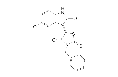 (3Z)-3-(3-benzyl-4-oxo-2-thioxo-1,3-thiazolidin-5-ylidene)-5-methoxy-1,3-dihydro-2H-indol-2-one