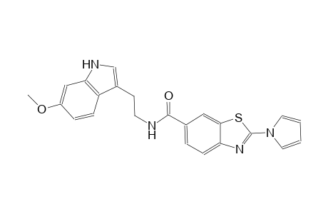 6-benzothiazolecarboxamide, N-[2-(6-methoxy-1H-indol-3-yl)ethyl]-2-(1H-pyrrol-1-yl)-