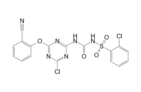 Benzenesulfonamide, 2-chloro-N-[[[4-chloro-6-(2-cyanophenoxy)-1,3,5-triazin-2-yl]amino]carbonyl]-