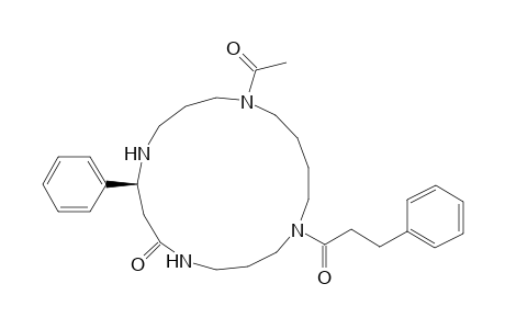 (-)-(8S)-13-Acetyl-8-phenyl-1-(3-phenylpropanoyl)-1,5,9,13-tetraazacycloheptadecan-6-one