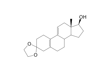 3,3-(Ethylenedioxy)-5(10),9(11)-estradien-17.beta.-ol