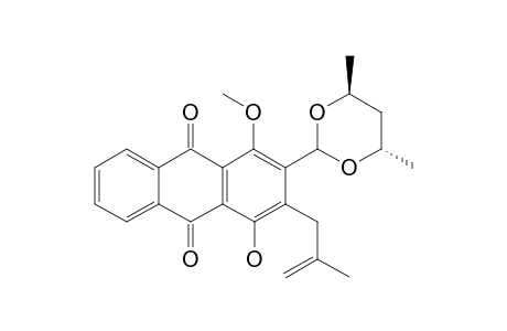 (4'R,6'R)-2-(4',6'-DIMETHYL-1',3'-DIOXAN-2'-YL)-4-HYDROXY-1-METHOXY-3-(2''-METHYLPROP-2''-ENYL)-ANTHRAQUINONE