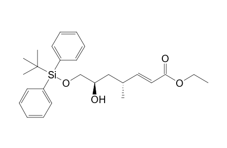 (4R,6R)-7-(tert-Butyldiphenylsilyloxy)-6-hydroxy-4-methylhept-2E-enoic acid ethyl ester