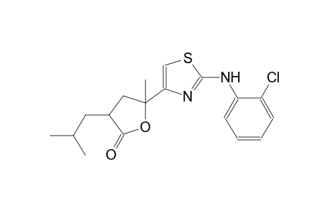 2(3H)-furanone, 5-[2-[(2-chlorophenyl)amino]-4-thiazolyl]dihydro-5-methyl-3-(2-methylpropyl)-