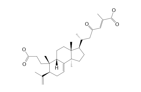 (-)-REL-(24E)-23-OXO-3,4-SECO-9-BETA-H-LANOSTA-4(28),7,24-TRIENE-3,26-DIOIC-ACID