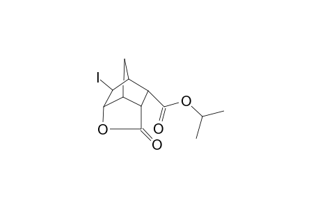 Isopropyl (2-oxa-3-oxo-9.beta.-iodo)tricyclo[4.2.1.0(4,8)]nonane-5.alpha.-carboxylate