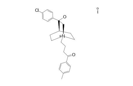 3-PARA-CHLOROPHENYL-3-HYDROXY-N-(4'-PARA-METHYLPHENYL-4'-OXOBUTYL)-QUINUClIDINIUM_IODIDE