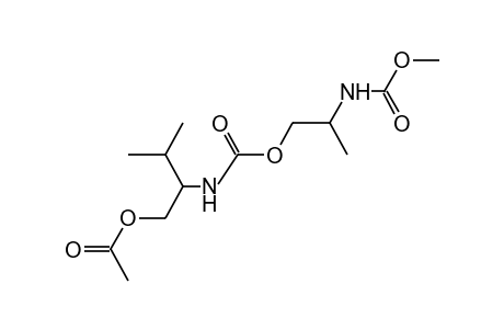 (-)-[1-(HYDROXYMETHYL)-2-METHYLPROPYL]CARBAMIC ACID, ESTER WITH METHYL (2-HYDROXY-1-METHYLETHYL)CARBAMATE, ACETATE (ESTER)