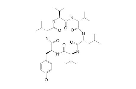 NOCARDIAMIDE_B;CYCLO-(TYR-VAL-(4)-LEU-VAL-(1)-VAL-(2)-VAL-(3))