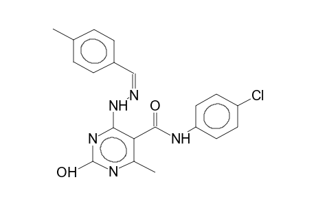 N-(4-chlorophenyl)-2-hydroxy-4-[2-(4-methylbenzylidene)hydrazino]-6-methylpyrimidine-5-carboxamide