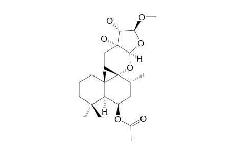 VITEAGNUSIN-F;(REL-5S,6R,8R,9R,10S,13R,14S,15S,16R)-6-ACETOXY-9,16;15,16-DIEPOXY-13,14-DIHYDROXY-15-METHOXY-LABDANE