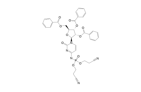 2',3',5'-TRI-O-BENZOYLCYTIDINE-4-N-[O,O-BIS-(2-CYANOETHYL)-PHOSPHORAMIDATE]