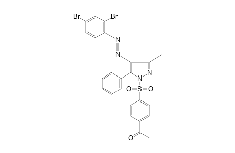 1-[(p-ACETYLPHENYL)SULFONYL]-4-[(2,4-DIBROMOPHENYL)AZO]-3-METHYL-5-PHENYLPYRAZOLE