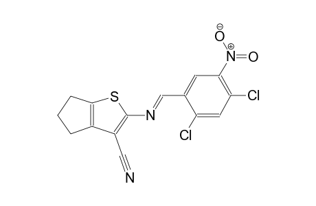 4H-cyclopenta[b]thiophene-3-carbonitrile, 2-[[(E)-(2,4-dichloro-5-nitrophenyl)methylidene]amino]-5,6-dihydro-