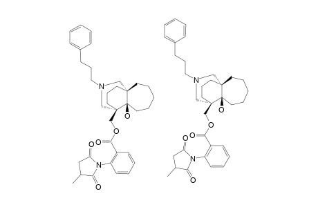 #33;(1S*,7S*,8S*)-[7-HYDROXY-10-(3-PHENYLPROPYL)-10-AZATRICYCLO-[6.3.3.0(1,7)]-TETRADECANE-8-YL]-METHYL-2-(3-METHYL-2,5-DIOXOPYRROLIDIN-1-YL)-BENZOATE